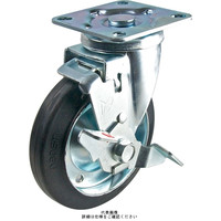 汎用キャスター自在ストッパー付タイプ 125mmゴム・グレー(B入)車輪付 STCー125CBCSー2グレー STC-125CBCS-2グレー（直送品）