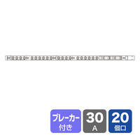 サンワサプライ サーバーラック用コンセント 19インチ用 IEC C13/20個口/3m/200V・30A TAP-SV23020（直送品）