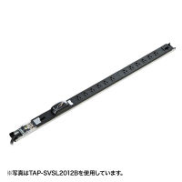 サンワサプライ サーバーラック用コンセント 19インチ用 3P式/18個口/3m/100V・15A/ブレーカー付 TAP-SVSL1518B（直送品）