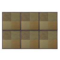 イケヒコ い草 置き畳 ユニット畳 和モダン 6枚組 『ニール』 ブラウン 約82×82×1.7cm 6P（直送品）