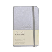 RHODIA（ロディア） ウェブノートブック 横罫 A6 シルバー cf118067 1セット（2冊入）（直送品）