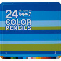 トンボ鉛筆 スライド缶入色鉛筆 CL-RPM0224C 1セット（24色入）（直送品）