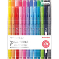 トンボ鉛筆 水性カラーサインペン PLAY COLOR2 GCB-012 1セット（24色入）