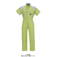 ヤマタカ 半袖夏ツナギ服 ライムグリーン/ライトグレー 3L 411ー14ー3L 411-14-3L 1枚（直送品）