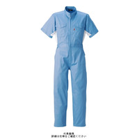 ヤマタカ 綿半袖夏ツナギ服 ライトブルー 3L 645ー6ー3L 645-6-3L 1枚（直送品）