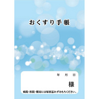 ダイオーミウラ おくすり手帳（薄型）16P ブルー 59346 1セット（400冊：100冊入×4包）（直送品）