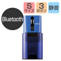 ワイヤレスマウス 無線 Bluetooth 3ボタン IRマウス 静音 キャップクリップ ブルー M-CC2BRSBU エレコム 1個