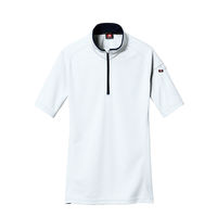 バートル 半袖ジップシャツ ホワイト SS 415-29-SS（直送品）
