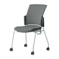 プラス 会議椅子 チェダーC キャスター脚タイプ 背クッション 肘なし ブラックシェル クラウドグレー MC-W62S CGY 1脚（直送品）