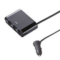 サンワサプライ USB付き3連ソケット CAR-CHR60CU 1個（直送品）