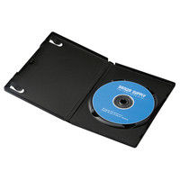 サンワサプライ DVDトールケース（1枚収納） ブラック DVD-TN1-03BK 1セット（3枚入り）（直送品）