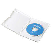 サンワサプライ DVDトールケース（1枚収納） ホワイト DVD-TN1-03W 1セット（3枚入り）（直送品）