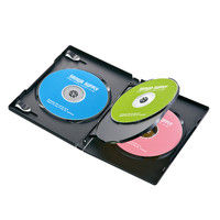 サンワサプライ DVDトールケース（4枚収納） ブラック DVD-TN4-03BK 1セット（3枚入り）（直送品）