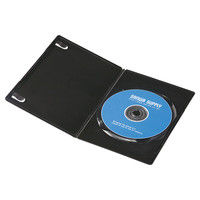 サンワサプライ スリムDVDトールケース（1枚収納） ブラック DVD-TU1-10BK 1セット（10枚入り）（直送品）