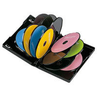 サンワサプライ DVDトールケース（12枚収納） ブラック DVD-TW12-03BK 1セット（3枚入り）（直送品）