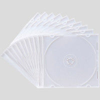 サンワサプライ DVD・CDケース（マットホワイト） FCD-PU10MW 1セット（10枚入り）（直送品）