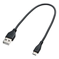 サンワサプライ 2A対応マイクロUSBケーブル USB Aオス-USB マイクロB オス ブラック 0.2m USB2.0 KU-2AMCB02 1本（直送品）