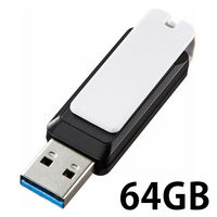 サンワサプライ USBメモリー USB3.1 スイング式 UFD-3SWシリーズ 8GB/16GB/32GB/64GB