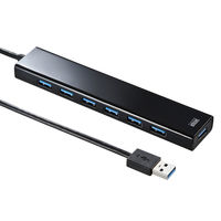 サンワサプライ USBハブ（USB HUB） 急速充電ポート付きUSB3.0ハブ ブラック 7ポート セルフパワー USB-3H703BK 1個