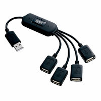サンワサプライ USBハブ（USB HUB） USB2.0ハブ ブラック 4ポート バスパワー USB-HUB227BK 1個（直送品）