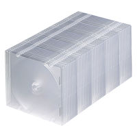 サンワサプライ DVD・CDケース（クリア） FCD-PU50C 1セット（50枚入）