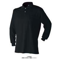 アタックベース 吸汗速乾長袖ポロシャツ ブラック M 4700ー15ー11ーM 4700-15-11-M 1枚（直送品）
