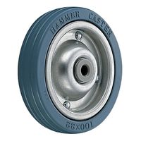 ハンマーキャスター 鉄板ホイールゴム巻車輪樹脂ブッシュ入200mm430EーPR200 430EーPR200 430E-PR200 1セット(4個)（直送品）