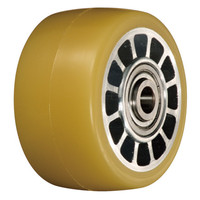 アルミホイール熱硬化性ウレタン巻車輪ラジアルボールベアリング入65mm