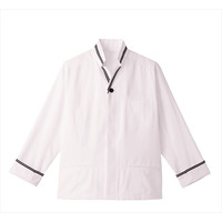 サーヴォ（旧サンペックスイスト） 男性ショップコート七分袖 ET1346 ホワイト×ブラック