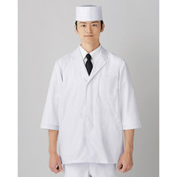 男性用調理衣七分袖 L ホワイト FA313-0003 1着 サーヴォ（旧サンペックスイスト）（直送品）