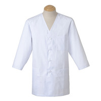 男性用調理衣 七分袖 S ホワイト FA323-0001 サーヴォ（旧サンペックスイスト）（直送品）