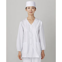 女性用調理衣長袖 M ホワイト FA330-0002 1着 サーヴォ（旧サンペックスイスト）（直送品）