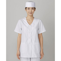 女性用調理衣半袖 5L ホワイト FA332-0008 1着 サーヴォ（旧サンペックスイスト）（直送品）