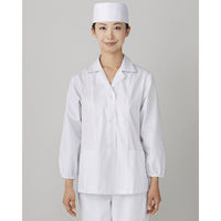 女性用調理衣長袖 L ホワイト FA335-0003 サーヴォ（旧サンペックスイスト）（直送品）