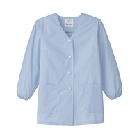 女性用調理衣長袖 5L サックス FA336-0008 1着 サーヴォ（旧サンペックスイスト）（直送品）