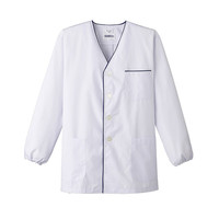 男性用デザイン白衣 4L ホワイト FA375-0007 1着 サーヴォ（旧サンペックスイスト）（直送品）