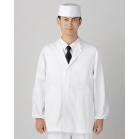 男性用調理衣 長袖 S ホワイト KG310-0001 サーヴォ（旧サンペックスイスト）（直送品）