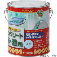 サンデーペイント 油性コンクリート床・池用 緑 1600ml #267798（直送品）