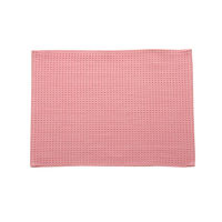 イケヒコ バスマット 洗える 速乾 バリアフリー つまづきにくい 『ワッフル』 ピンク 約35×50cm 1枚（直送品）