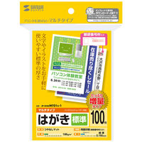 サンワサプライ マルチはがき・標準（増量） JP-DHKMT01N-1 1冊