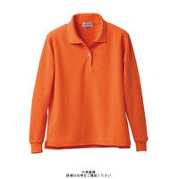 クロダルマ（KURODARUMA） レディース長袖ポロシャツ（脇スリット） オレンジ