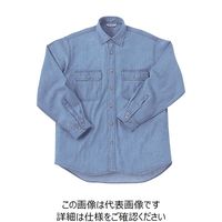 クロダルマ デニム長袖シャツ ブルー L 87501ー10ーL 87501-10-L 1枚（直送品）