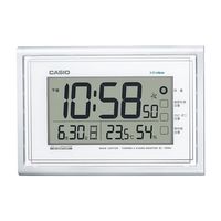 CASIO（カシオ）温度・湿度計測 掛け時計 [電波 生活環境お知らせ 夜見えライト] 260×35×180mm IDL-150NJ-7JF 1個（取寄品）