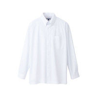 明石スクールユニフォームカンパニー 男女兼用長袖シャツ ホワイト EL UZQ706A-1-EL（直送品）