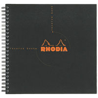 RHODIA(ロディア) Reverse book(リバースブック) 方眼 21×21 ブラック cf193609 1セット(2冊入)（直送品）