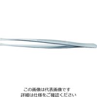 IDEAL-TEK idealtek 耐酸耐磁ステンレスピンセット 120mm 先平細型タイプ・ハンドルギザ付 35A-SA-1-IT 1本（直送品）