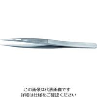 IDEAL-TEK idealtek 耐酸耐磁ステンレスピンセット 120mm 直型強力タイプ・ハンドルギザ付 00B-SA-0-IT 1本（直送品）