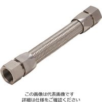 NFK ライトユニオン式（メタルタッチ無溶接式）フレキシブルホース メス×メス型 継手SUS304（ALLSUS） 20A×1200L 131-37 （直送品）