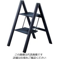 長谷川工業 ハセガワ スリムステップ 2段 ブラック SJ-2D(BK) 1台 166-6567（直送品）