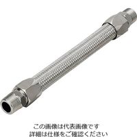 NFK ライトユニオン式（メタルタッチ無溶接式）フレキシブルホース オス×オス型 継手SUS304（ALLSUS304） 20A×300L 817- （直送品）